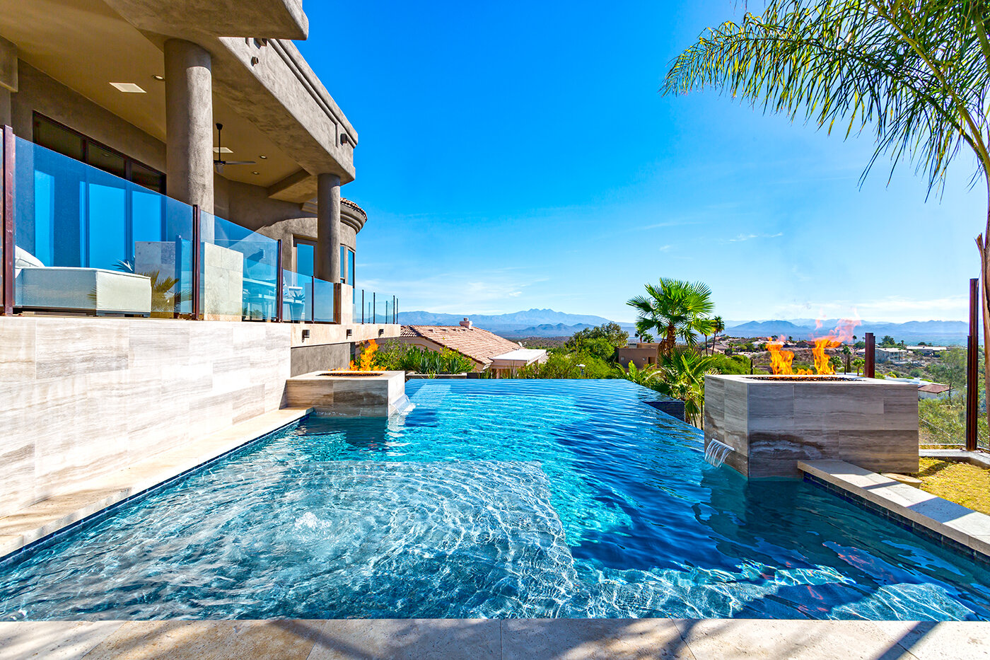 Presidential Pools Infinity Pool With Fire Feature